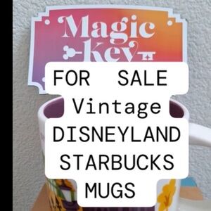 NEW VINTAGE STARBUCKS DISNEYLAND 
CARSLAND (2013) CARS RACE COFFEE MUG